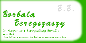 borbala beregszaszy business card
